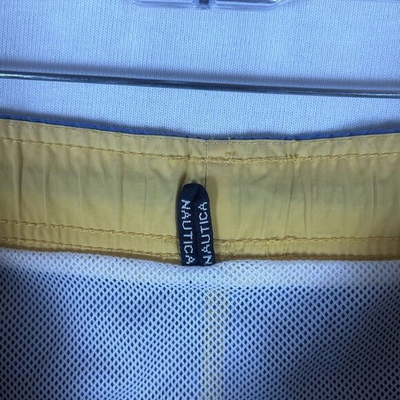 Nautica Surf Board Shorts Mens Medium Lined Nylon Tropical Beach Swim Trunks - Picture 2 of 10